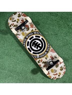 Element Skateboard Complete NEW Camo Deck Venture Trucks Bones Wheels 8”